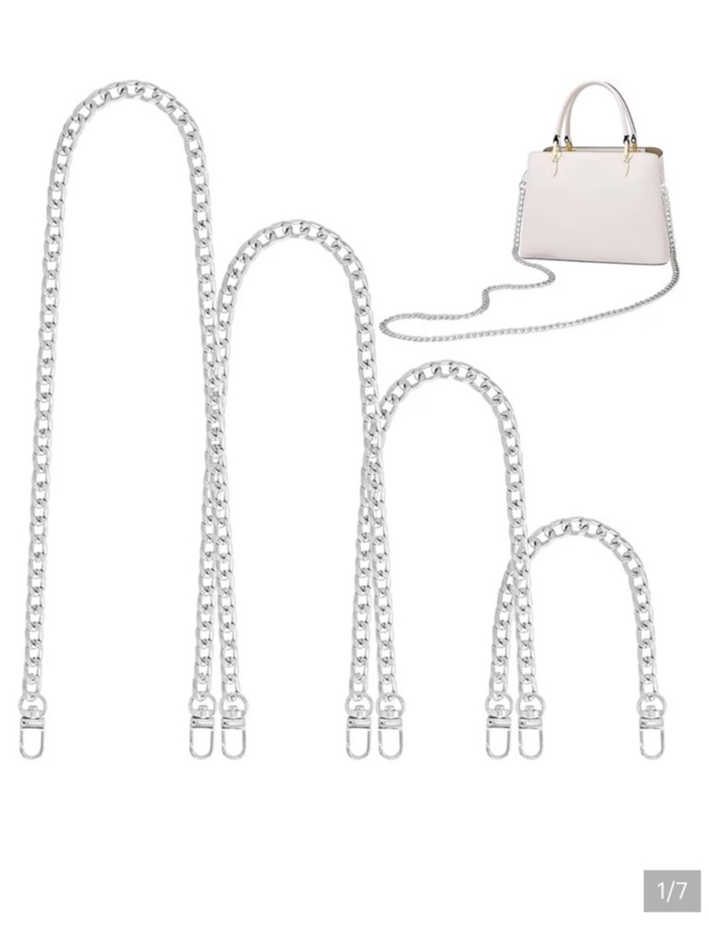 🆕 4 Sizes Flat Purse Chain Strap Crossbody Bag Replacement